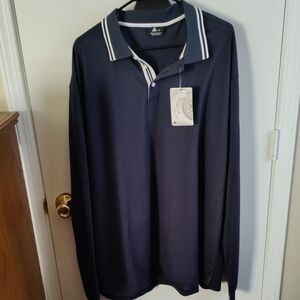 Sot. Men's Navy Long Sleeve Polo Type Shirt